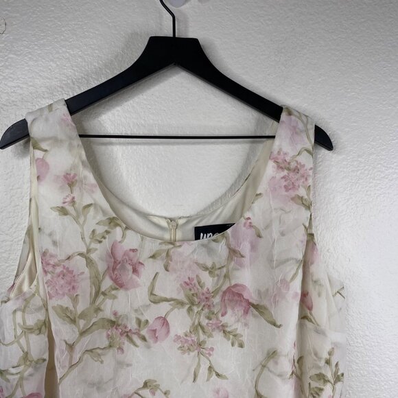 Ursula of Switzerland Dress White 18W Sleeveless Maxi Flora Romantic MOTB Whimsy - Picture 5 of 14